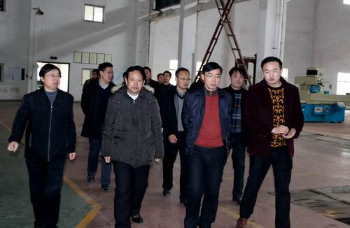 临湘市委书记黄俊钧一行到天行注册立体停车设备考察调研 